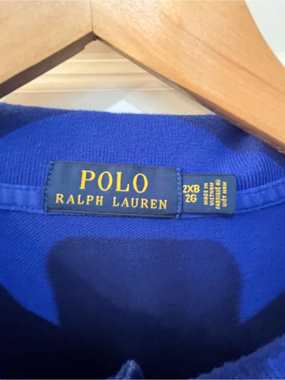Polo Ralph Lauren Mens 2XB Blue Pique Cotton Classic Fit Short Sleeve Polo Shirt